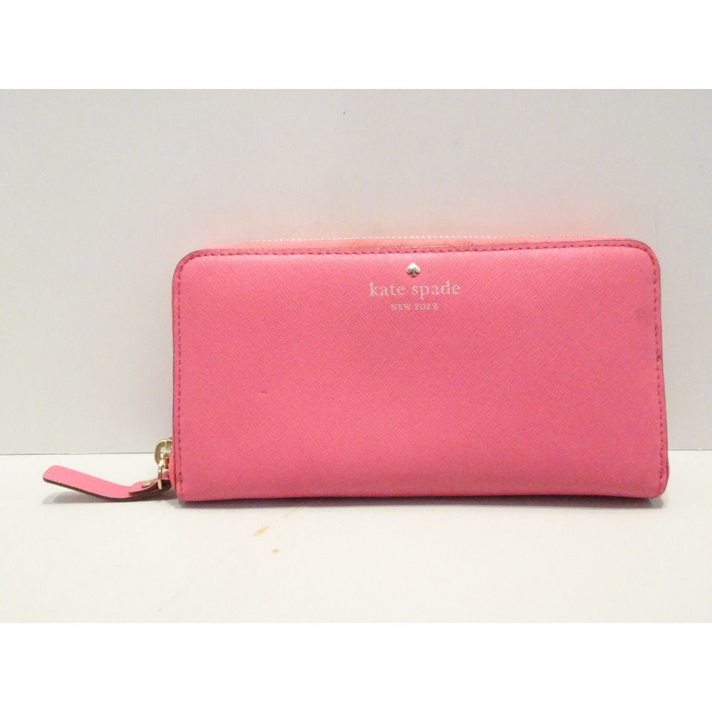 Kate Spade Cedar Street Lacey Pink Saffiano Leather Zip Around Wallet PWRU3898